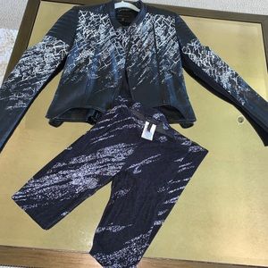 Women’s BCBG MAXAZRIA Leather Jacket And Leggings